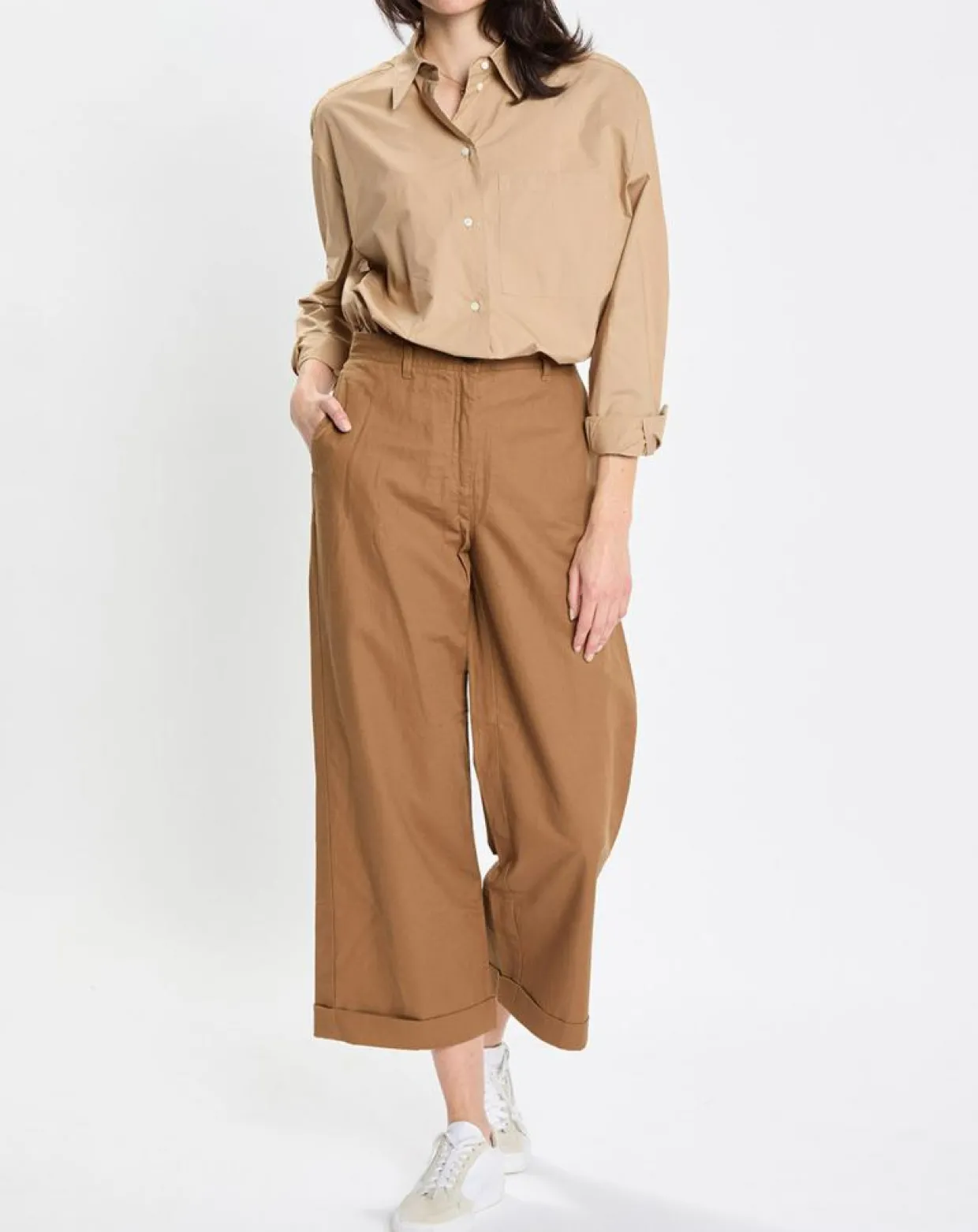 Pantalon Ramie marron-Marc O'Polo Discount