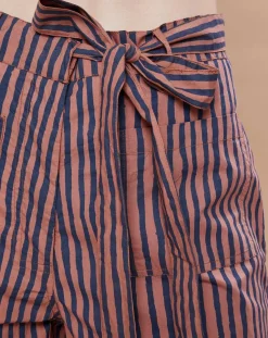 Femme Mare di Latte Pantalons^Pantalon Santa Fe rayé rose/bleu