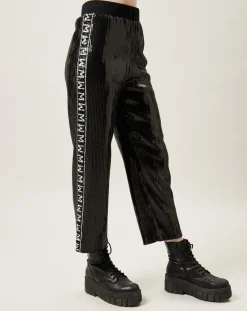 Pantalon Shiny Run en sequins noir-Manoush