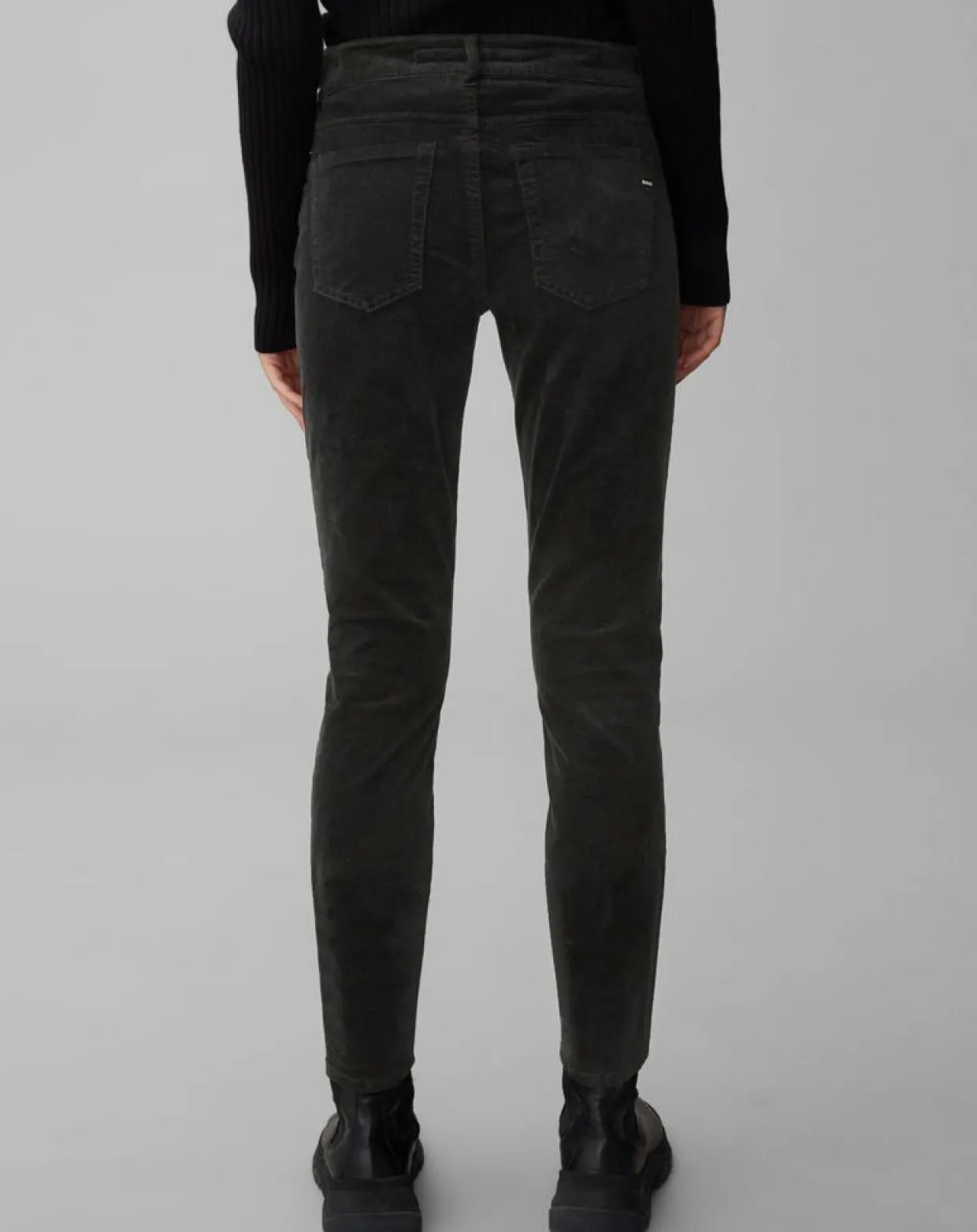 Femme Marc O'Polo Pantalons^Pantalon slim Albi effet Velours noir