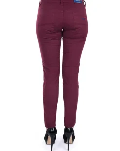 Pantalon slim bordeaux-Giorgio di Mare Outlet