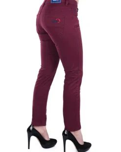 Pantalon slim bordeaux-Giorgio di Mare Outlet