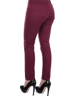 Pantalon slim bordeaux-Giorgio di Mare Outlet