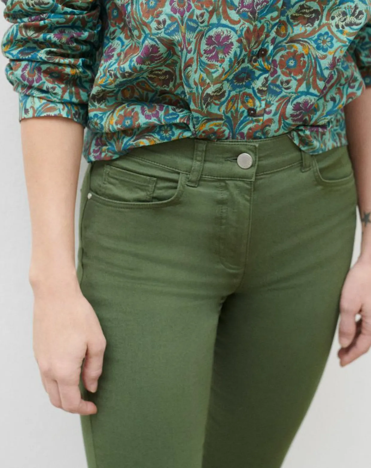 Pantalon slim Craig B kaki-Caroll Best