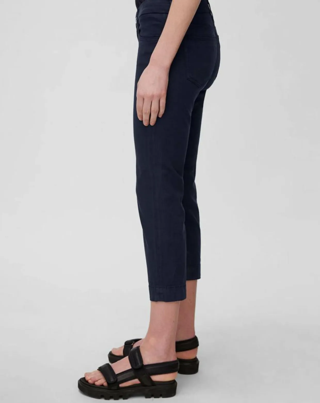 Pantalon slim crop Lulea bleu marine-Marc O'Polo Outlet