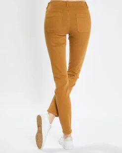 Pantalon Slim en Coton bio mélangé Mavas marron clair-Marc O'Polo