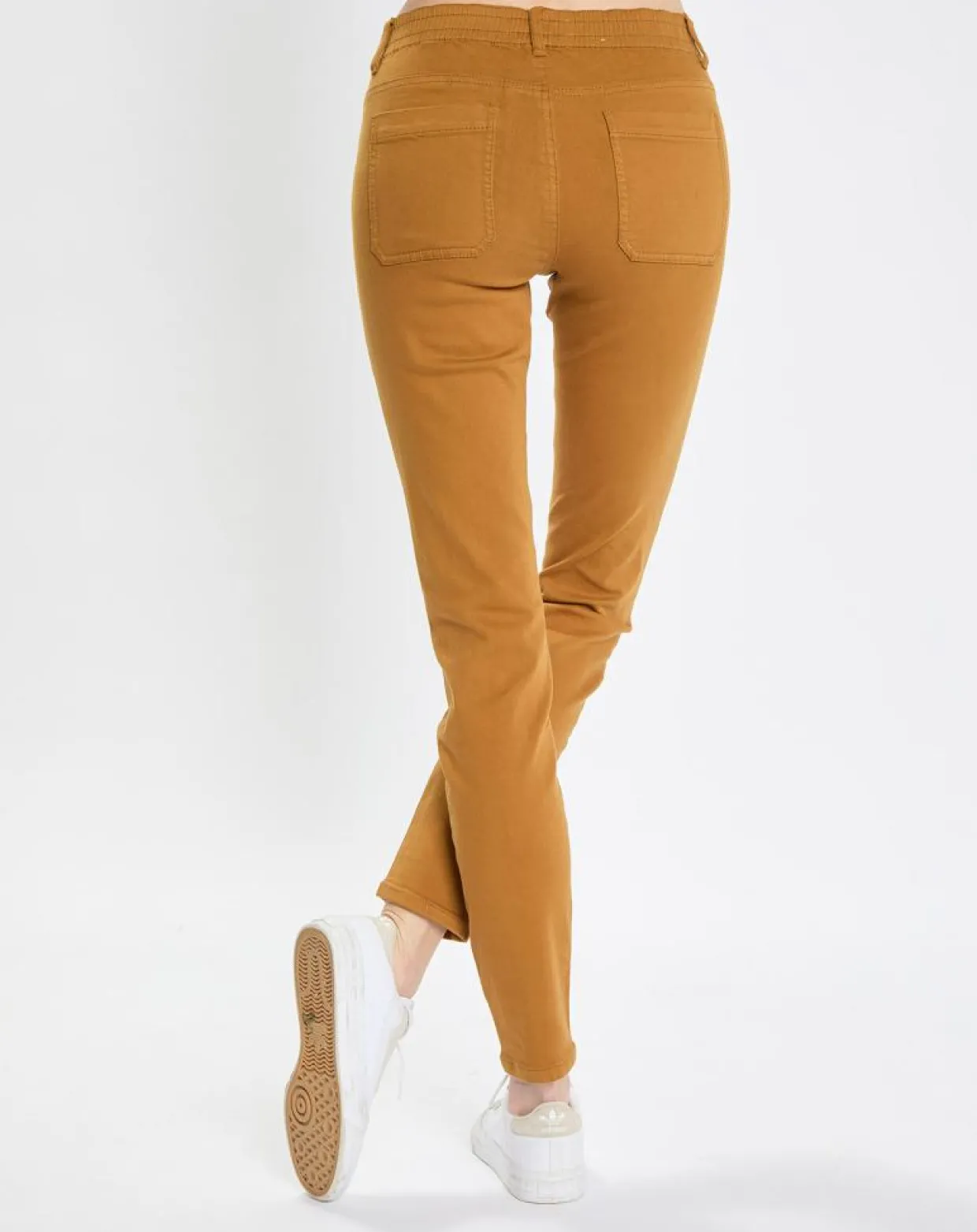 Pantalon Slim en Coton bio mélangé Mavas marron clair-Marc O'Polo