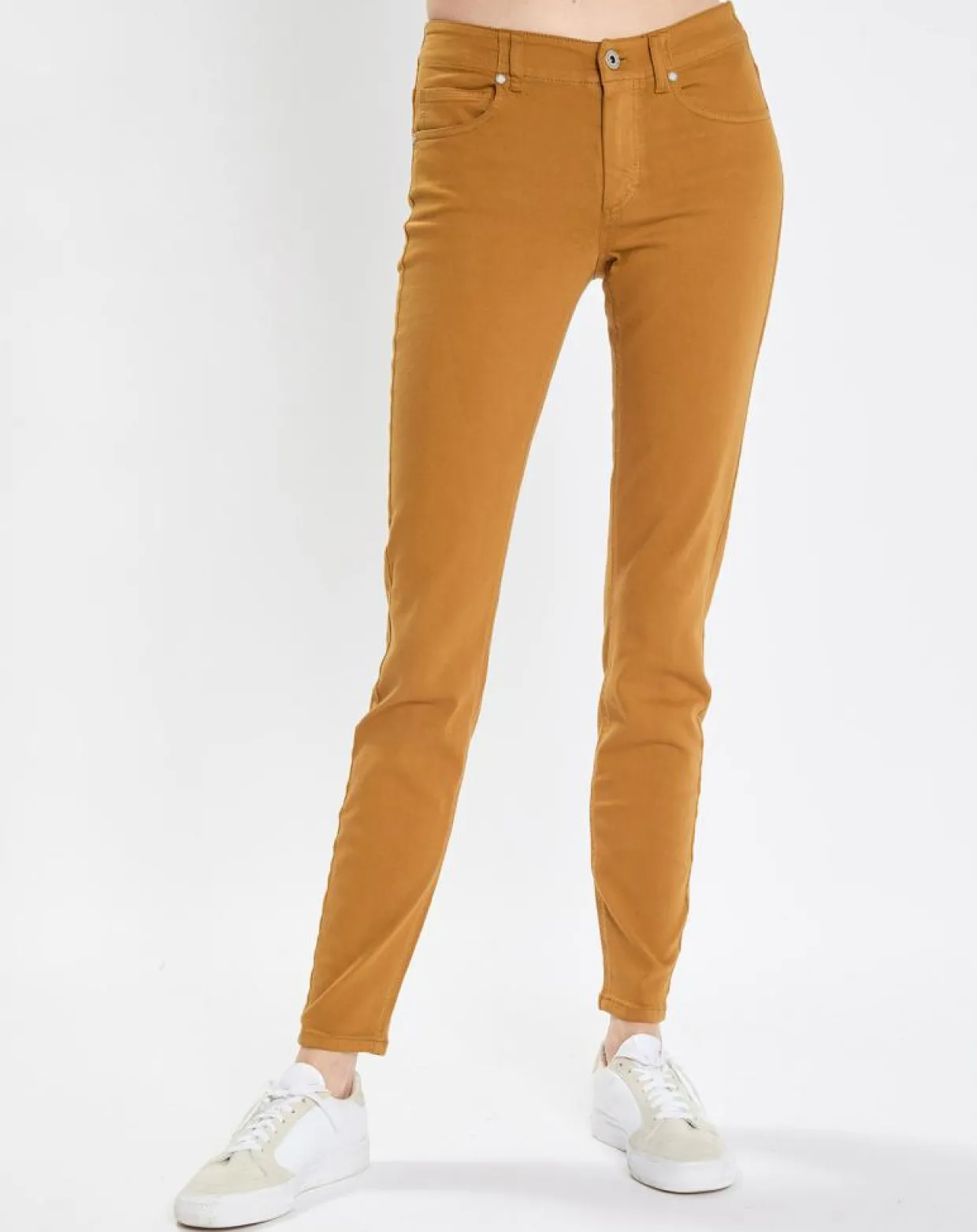 Pantalon Slim en Coton bio mélangé Mavas marron clair-Marc O'Polo