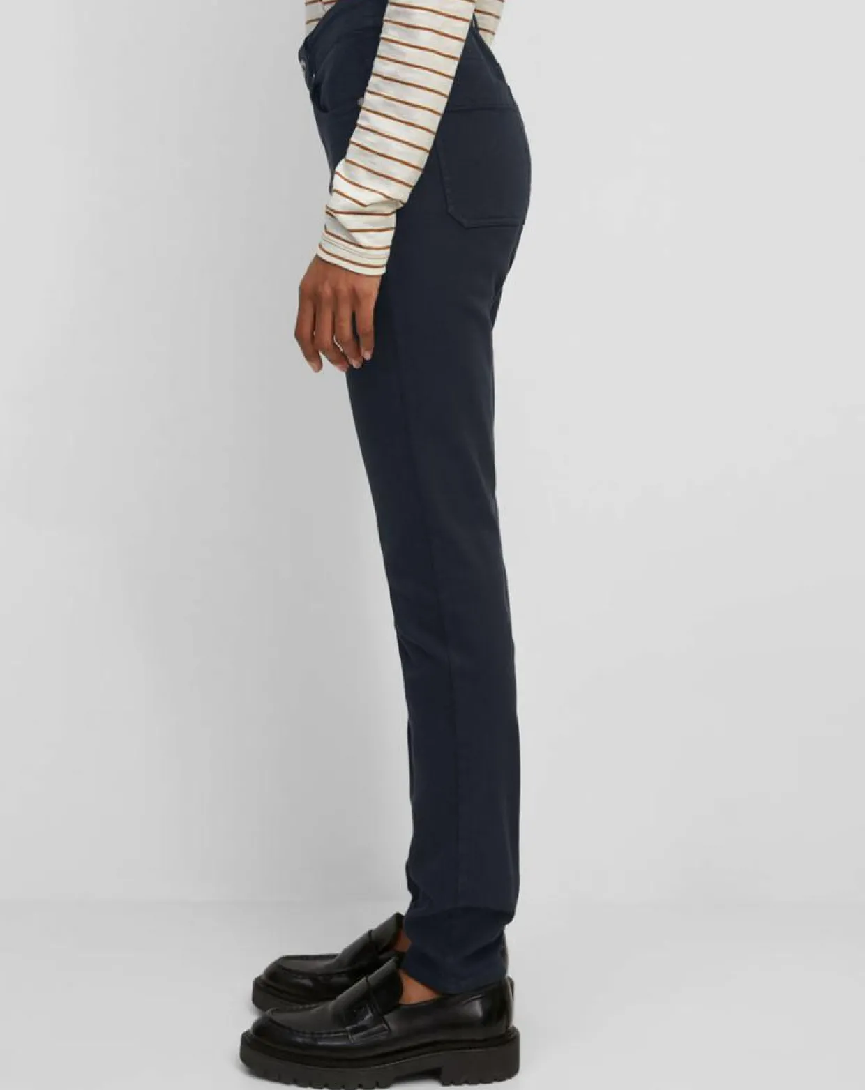Pantalon Slim en Coton bio mélangé Mavas bleu marine-Marc O'Polo Hot