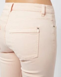 Pantalon Slim en Coton stretch doux beige/pêche-Esprit New
