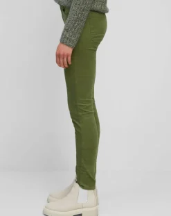 Femme Marc O'Polo Pantalons^Pantalon Slim en Velours de coton bio Mavas vert clair