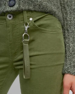 Femme Marc O'Polo Pantalons^Pantalon Slim en Velours de coton bio Mavas vert clair