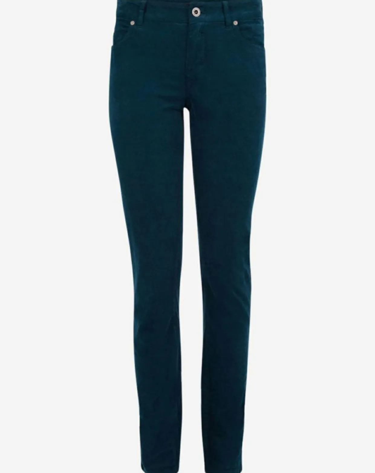 Pantalon slim en Velours fin Alby vert foncé-Marc O'Polo Discount