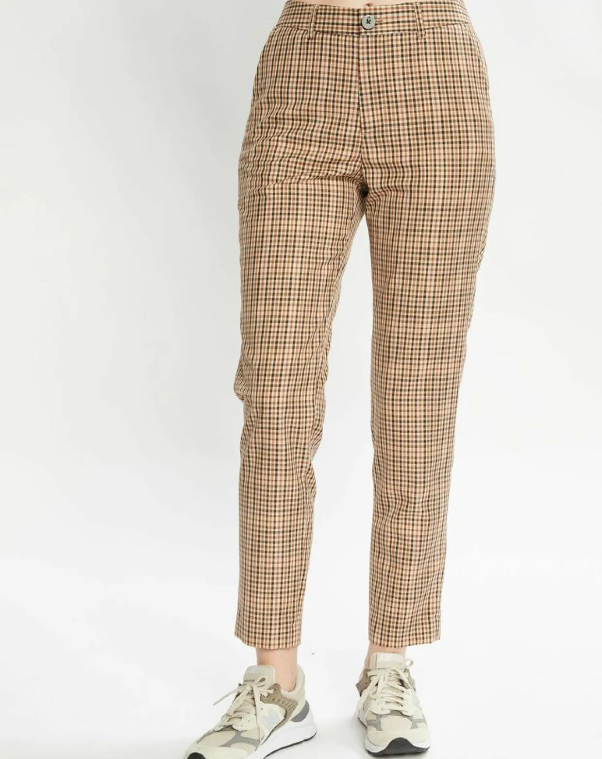 Femme Scotch & Soda Pantalons^Pantalon Slim Fit à carreaux beige/marron