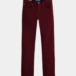 Pantalon Slim Fit en Coton Bio mélangé Velours Milleraies Ralston Corduroy bordeaux-Scotch & Soda Hot