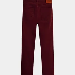 Pantalon Slim Fit en Coton Bio mélangé Velours Milleraies Ralston Corduroy bordeaux-Scotch & Soda Hot