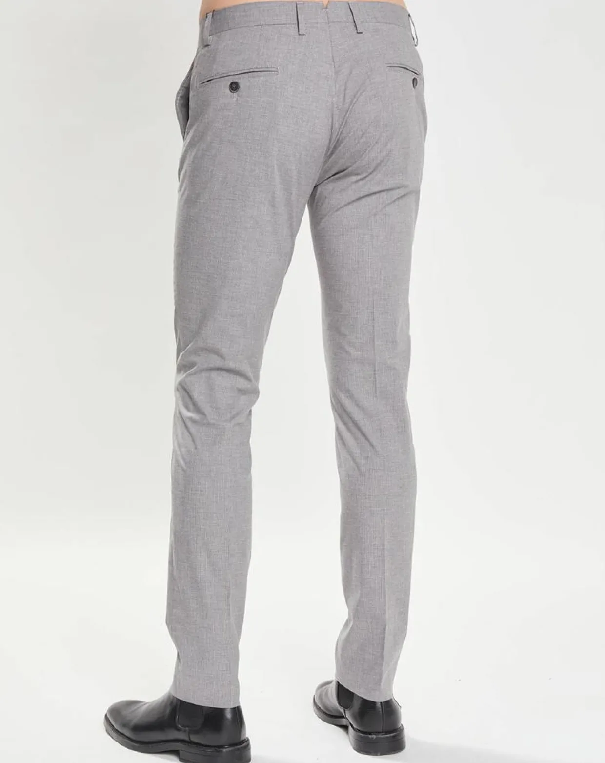 Pantalon Slim Fit imprimé micro Pied de Poule gris-Hackett London Online