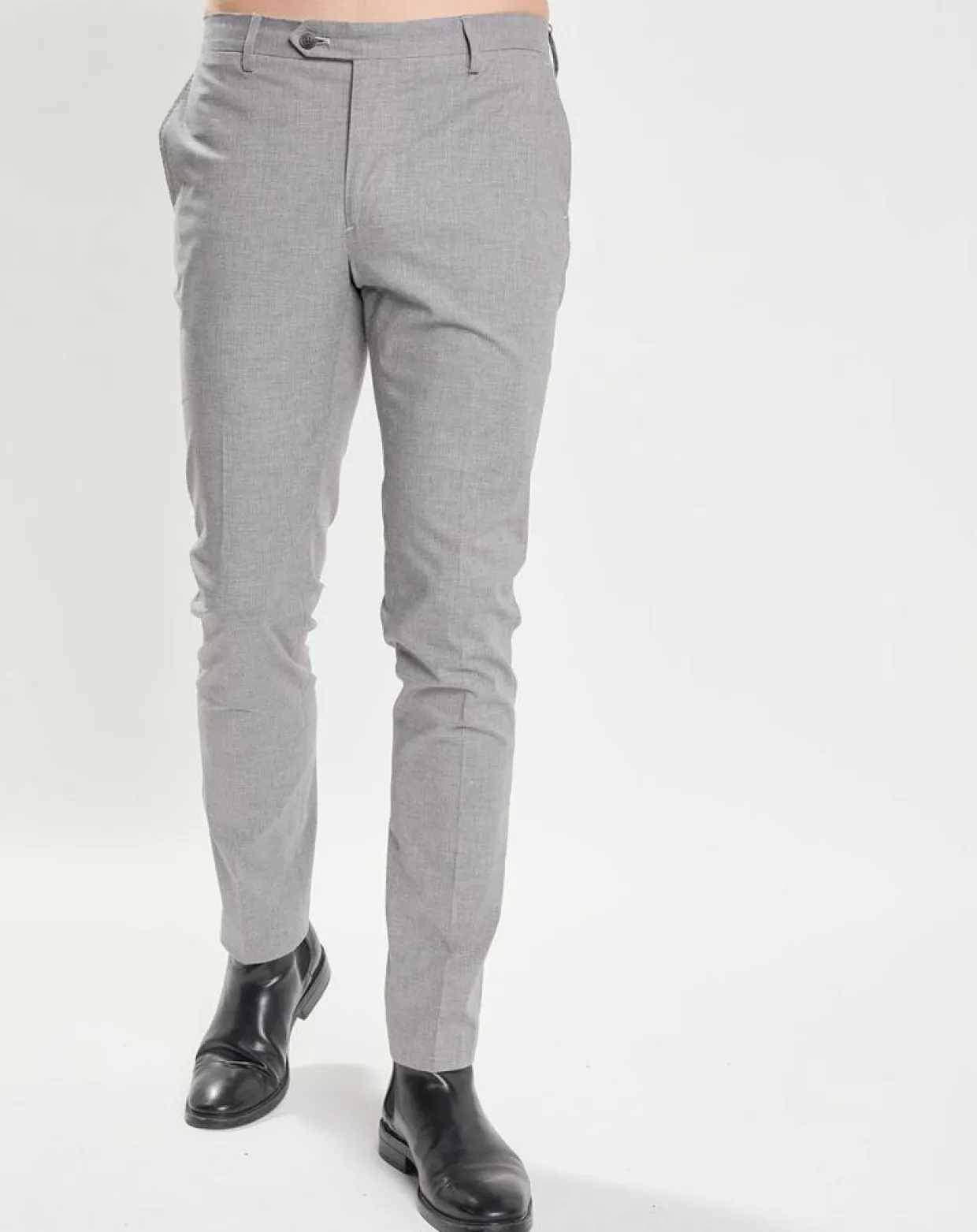 Pantalon Slim Fit imprimé micro Pied de Poule gris-Hackett London Online
