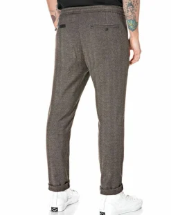 Pantalon Slim Smart Business imprimé chevrons marron-Replay