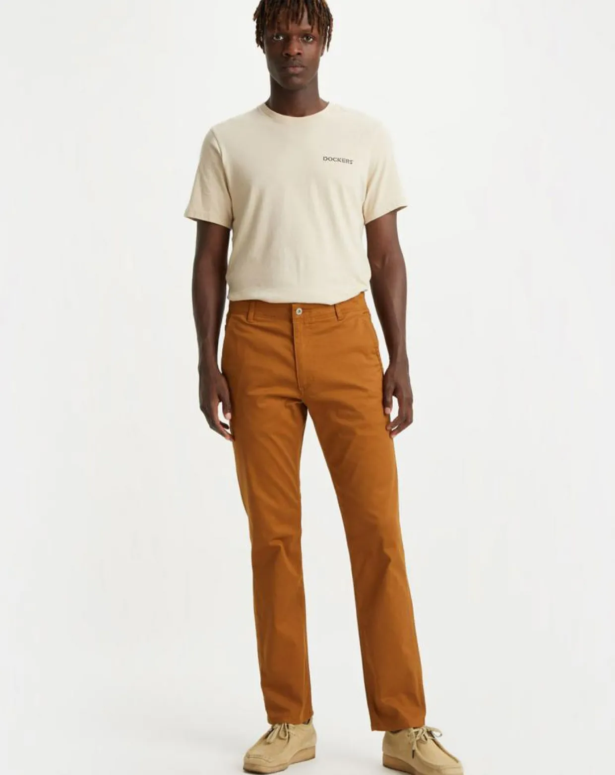 Pantalon Smart 360 Flex Alpha Slim marron clair-Dockers Hot
