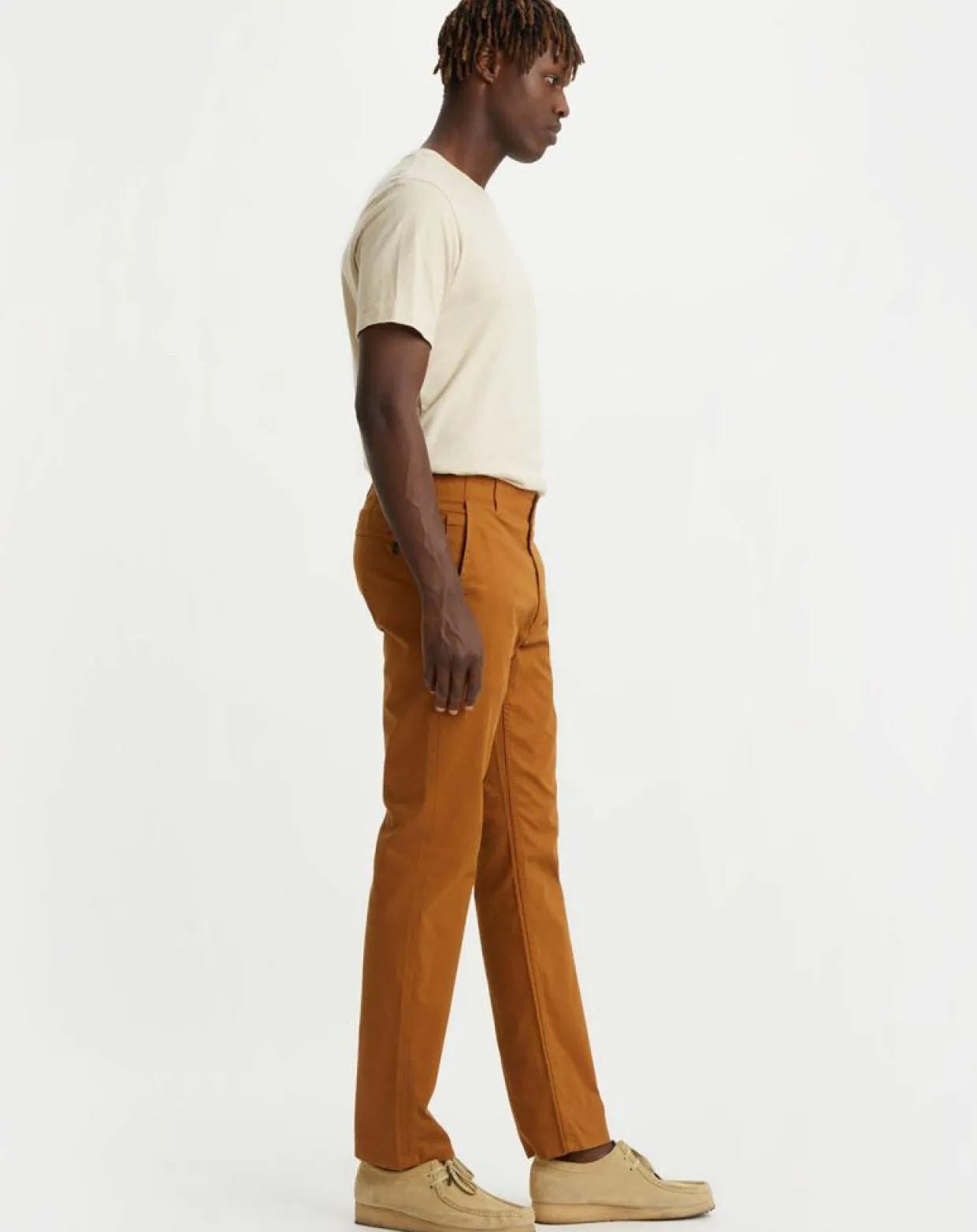 Pantalon Smart 360 Flex Alpha Slim marron clair-Dockers Hot