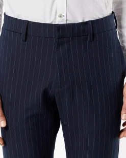 Pantalon Smart 360 Flex Trouser Slim Fit à rayures bleu foncé-Dockers Online