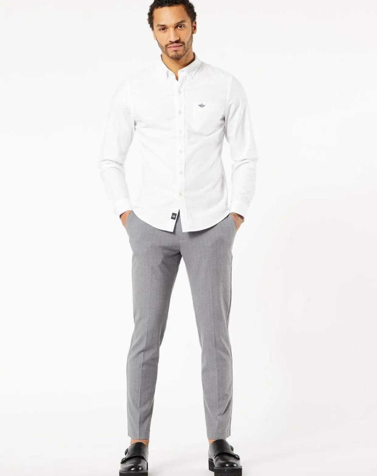 Pantalon Smart 360 Flex Trouser Slim Fit à rayures gris-Dockers Best