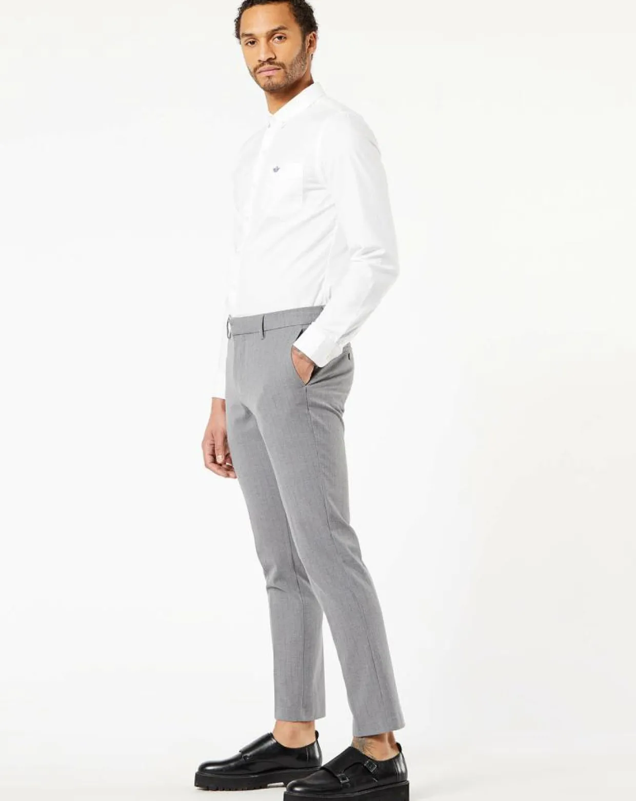 Pantalon Smart 360 Flex Trouser Slim Fit à rayures gris-Dockers Best