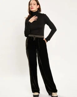 Pantalon Solo café-Lauren Vidal Clearance
