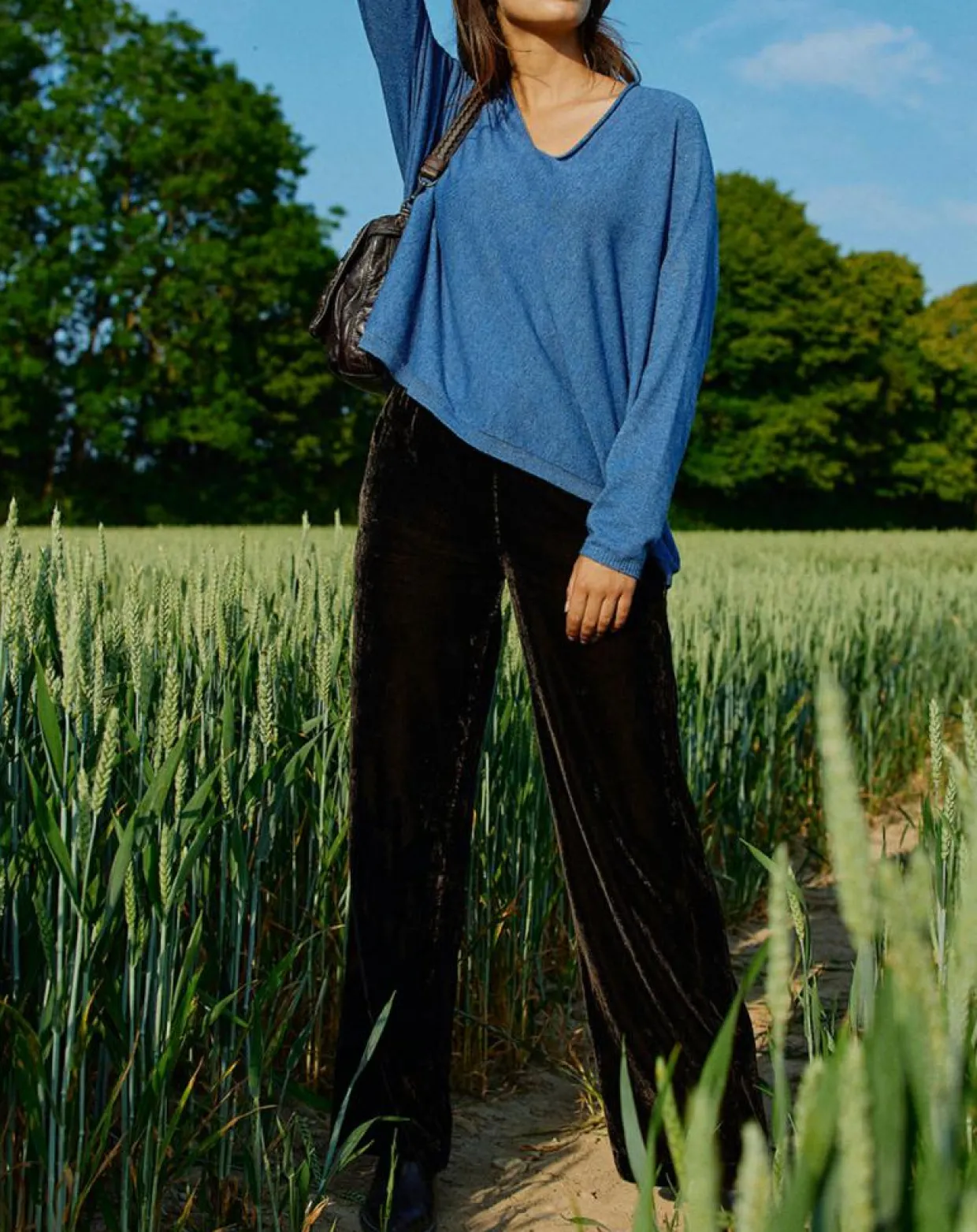 Pantalon Solo café-Lauren Vidal Clearance