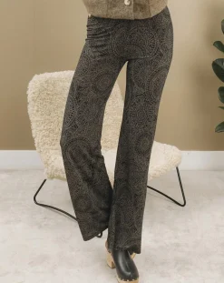 Pantalon Store imprimé rosace noir-Lauren Vidal Best