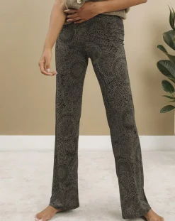 Pantalon Store imprimé rosace noir-Lauren Vidal Best