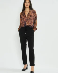 Pantalon Store noir-Lauren Vidal Best