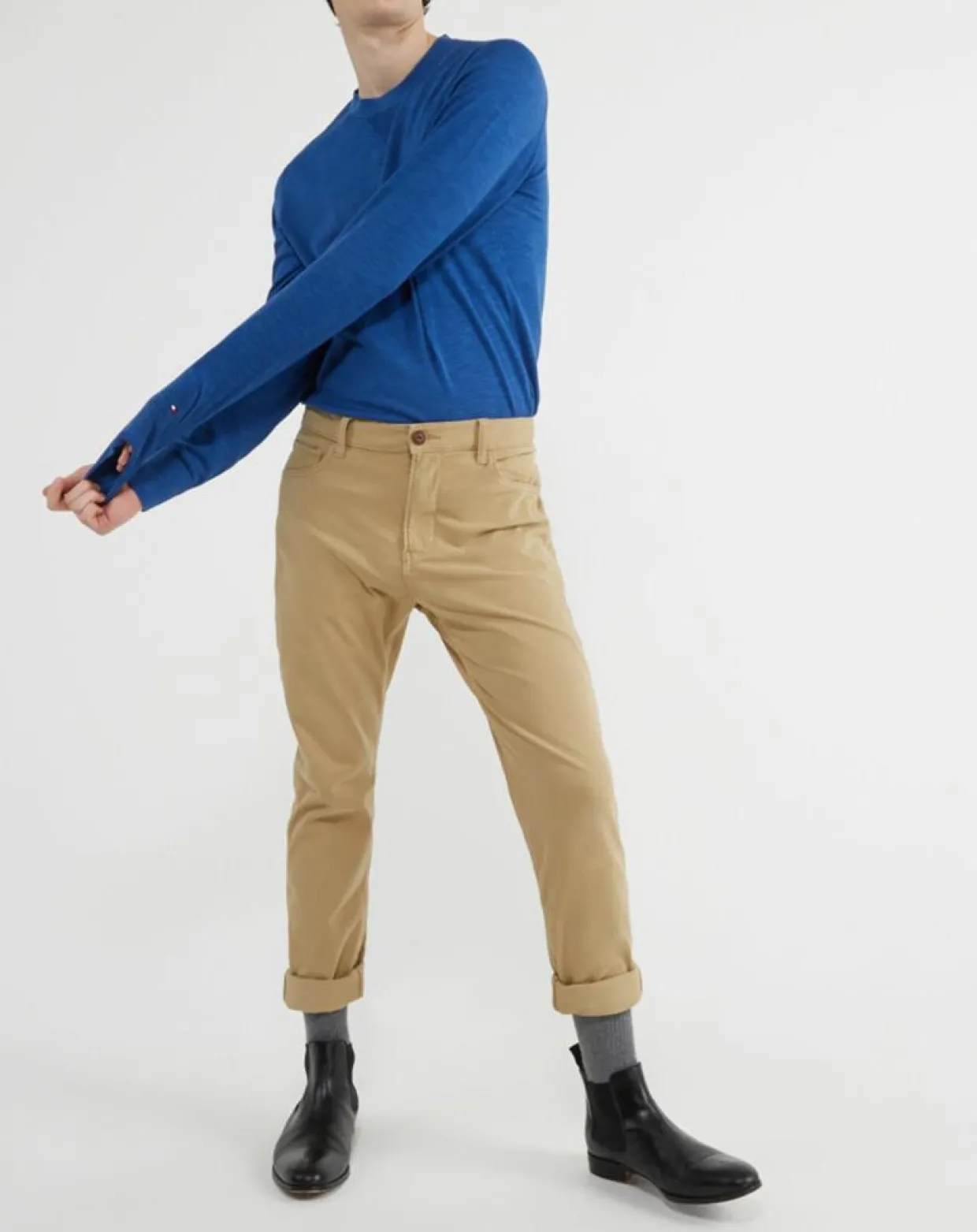 Pantalon Straight Stretch Krandy beige-Quiksilver New