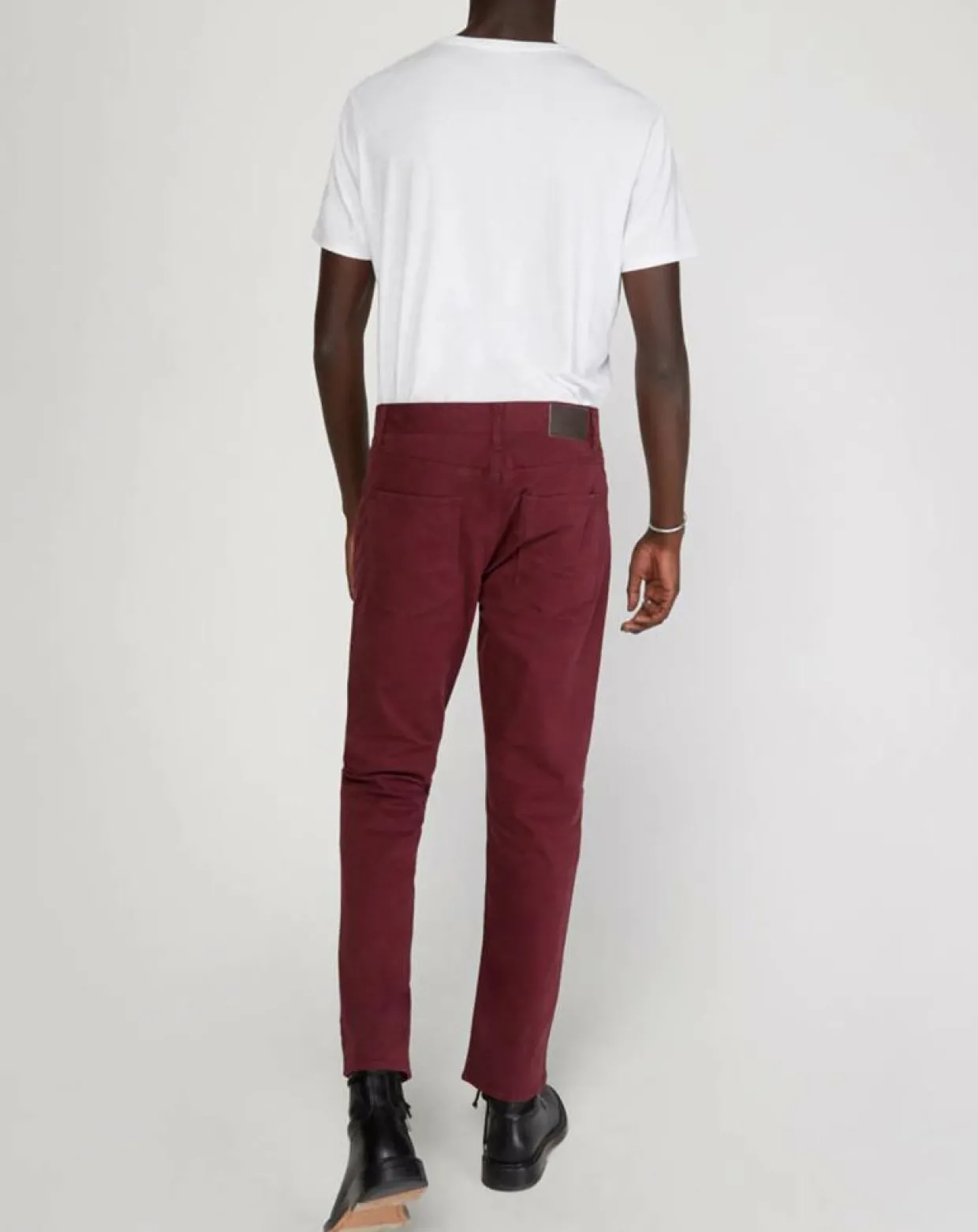 Pantalon stretch droit 5 poches bordeaux-Marc O'Polo Online