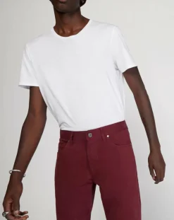 Pantalon stretch droit 5 poches bordeaux-Marc O'Polo Online