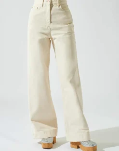 Pantalon Summer Denim crème-Manoush Clearance