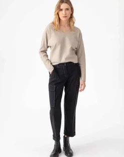 Pantalon Victoire noir/beige-Indies Clearance