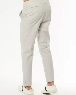 Pantalon Vitalien micro rayures blanc/bleu-Harris Wilson Clearance