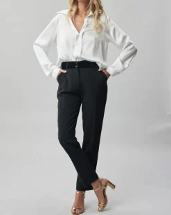 Pantalon Vogue taille velours noir-Lauren Vidal