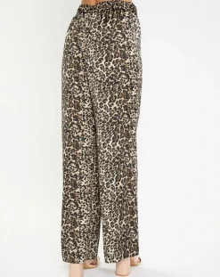 Femme Lauren Vidal Pantalons^Pantalon West imprimé léopard beige/noir