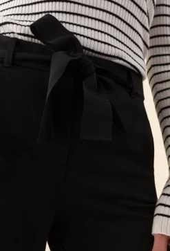 Femme Bleu Blanc Rouge Pantalons^Pantalon+Ceinture Gwen noir