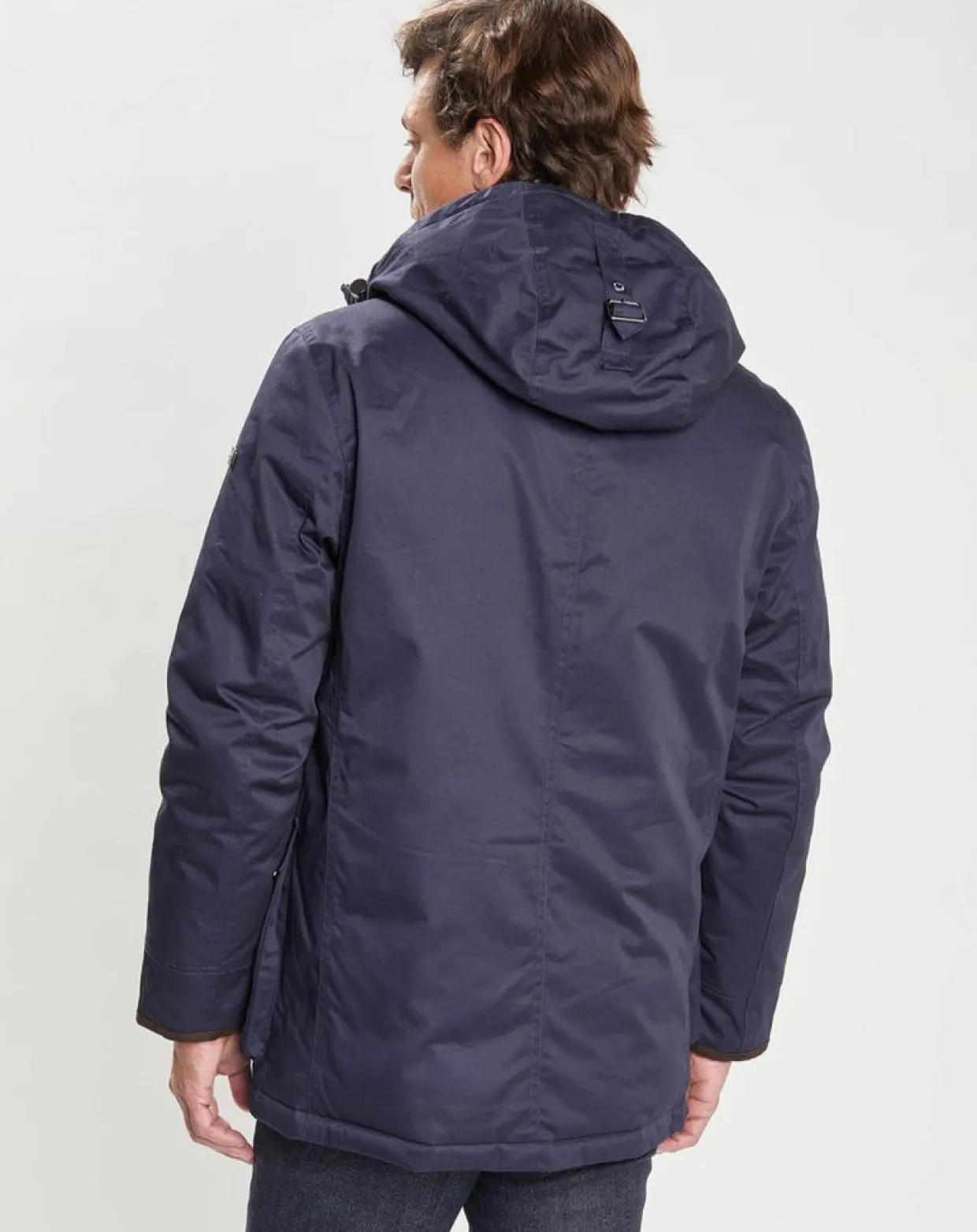 Homme Hackett London Manteaux^Parka à capuche Canvas bleu marine