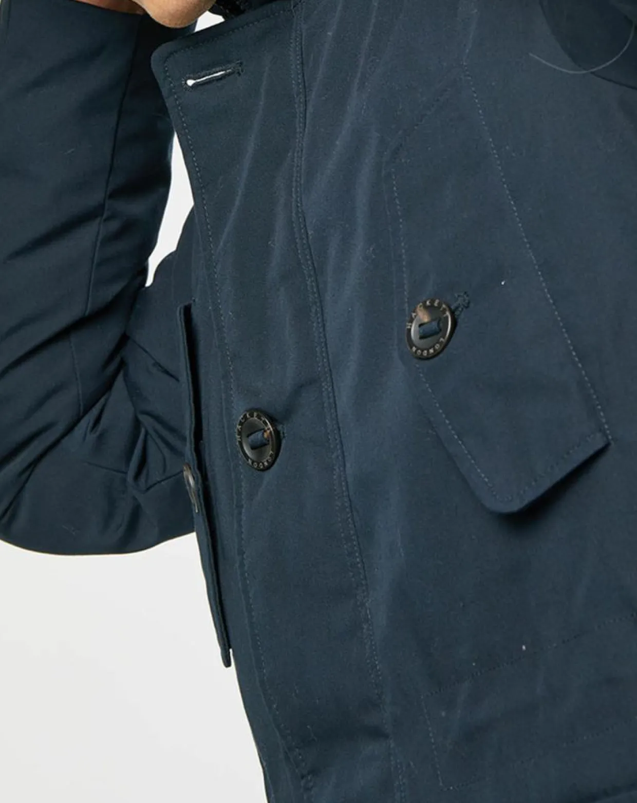 Parka Artic Sccoter bleu marine-Hackett London Clearance