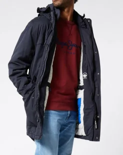 Parka Byron bleu foncé-Pepe Jeans Outlet