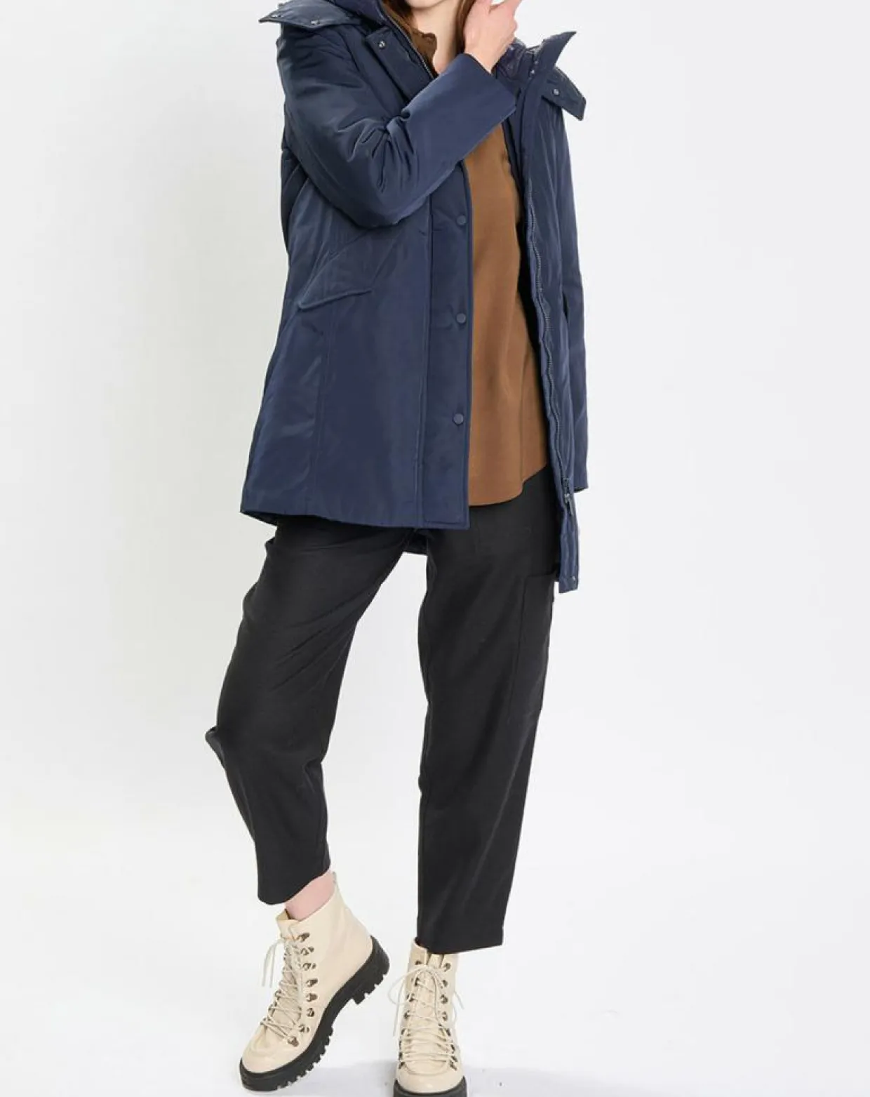 Femme Marc O'Polo Manteaux^Parka courte et cintrée Thermore bleu marine
