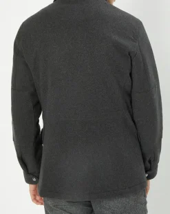 Homme Hackett London Manteaux^Parka de ville en Laine mélangée Velo grise