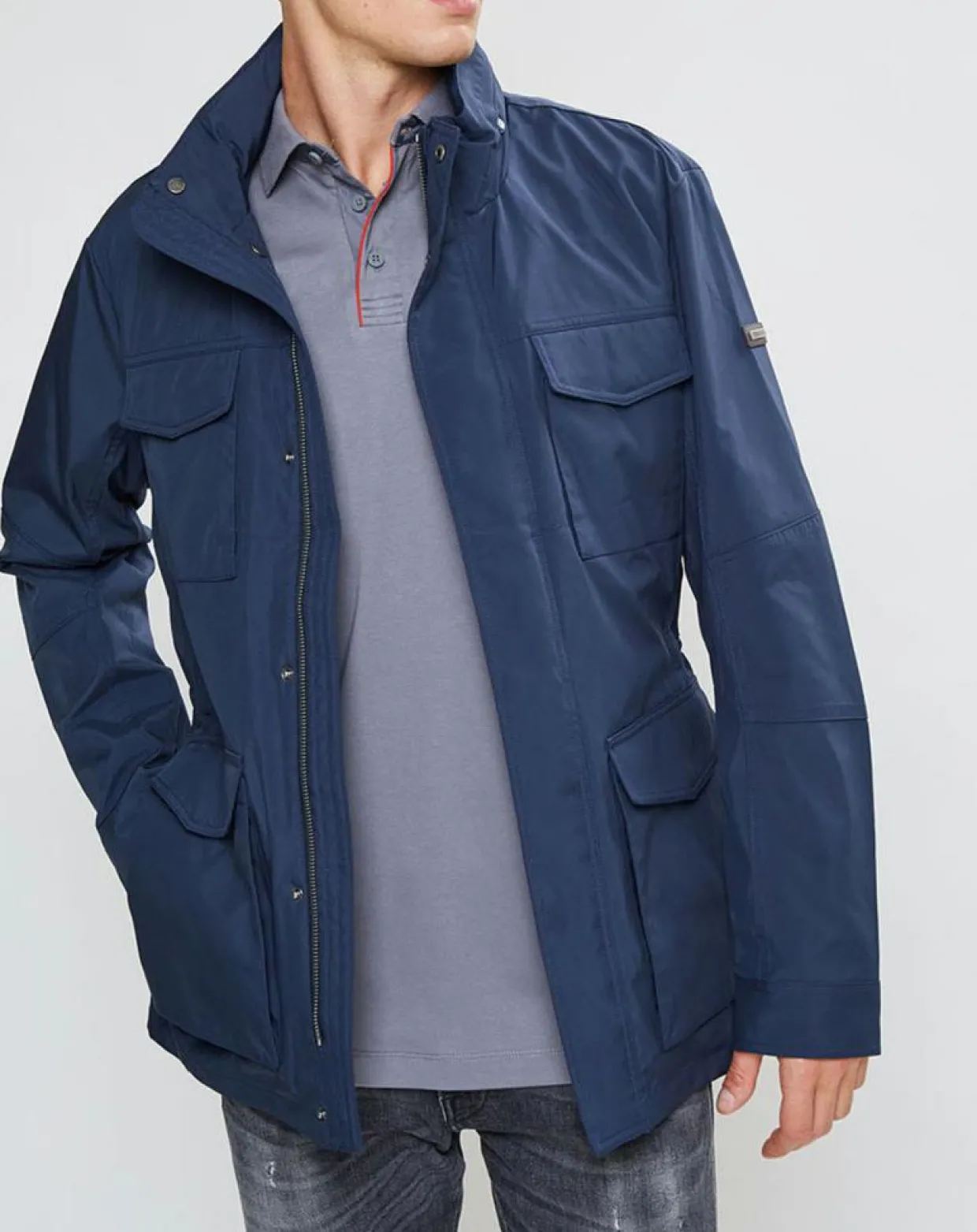 Homme Hackett London Manteaux^Parka en Nylon bleue