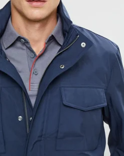 Homme Hackett London Manteaux^Parka en Nylon bleue