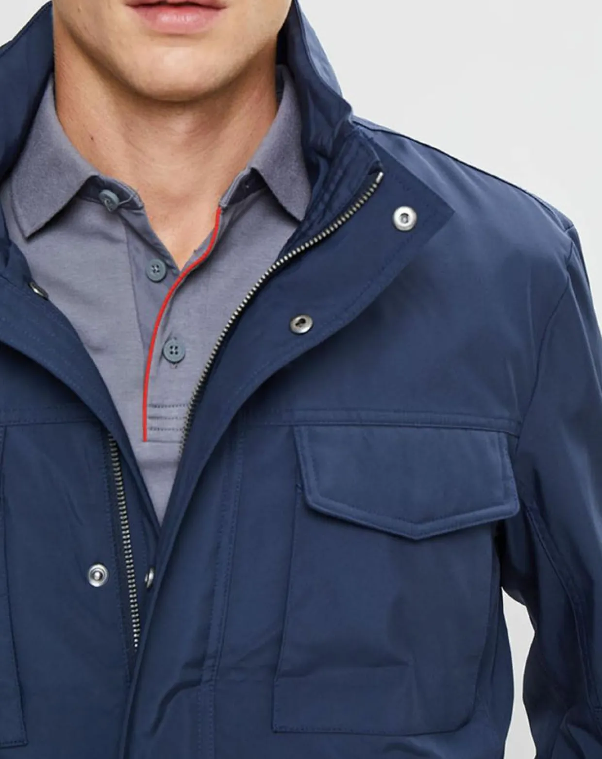 Homme Hackett London Manteaux^Parka en Nylon bleue